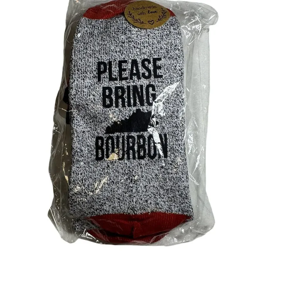 Gray and Red Novelty Socks 